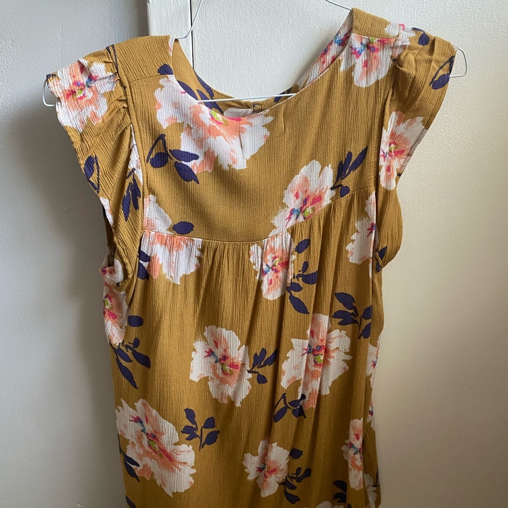 Floral Mustard Blouse